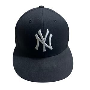 NY Yankees Baseball Hat Cap Adjustable One-Size Navy Wool-Blend MLB New York
